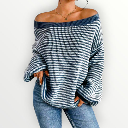 Alma™ - Off-shoulder stickad tröja