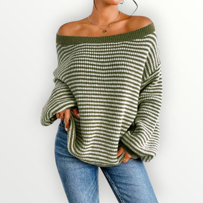 Alma™ - Off-shoulder stickad tröja