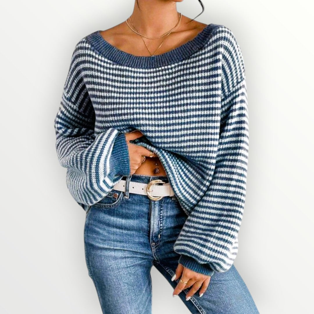 Alma™ - Off-shoulder stickad tröja