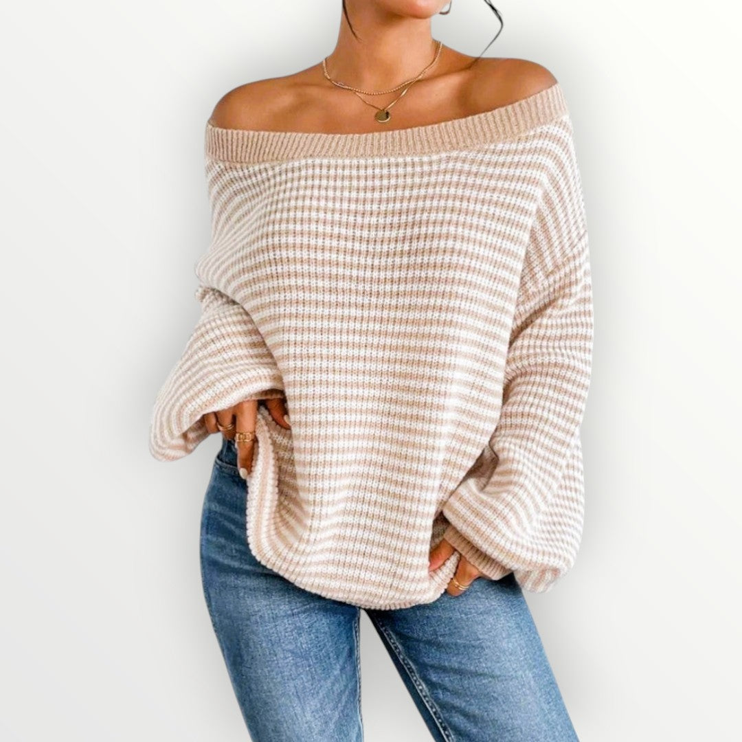 Alma™ - Off-shoulder stickad tröja