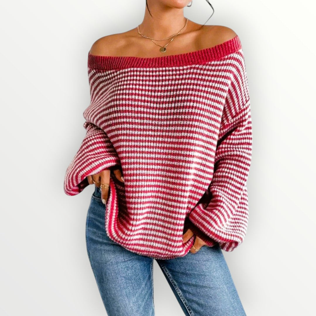 Alma™ - Off-shoulder stickad tröja